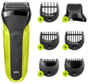 Braun Series 3 300BT Black/Green Electric shaver with razor foil