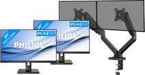 Philips 242B1G/00 Duo Pack + BlueBuilt Monitorarm Mechanische Veer voor 2 Monitoren Monitor bundel