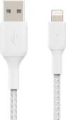 Belkin Usb A naar Lightning Kabel 1m Nylon Wit Apple iPhone kabel
