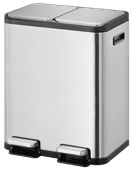 EKO EcoCasa II Splitted 2x 30L Matte Stainless Steel Duo trash can