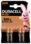 Duracell Alkaline Plus AAA batteries 4 units 