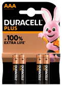 Duracell Piles Alcalines AAA Plus 4 Pièces Batterie