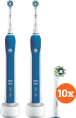 Oral-B PRO 2 2000N Duo Pack + Oral-B Cross Action opzetborstels (10 stuks) Elektrische tandenborstel met druksensor