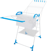 BlueBuilt Drying Rack 25 Meters with Laundry Basket, Clothespins, and Wash Bag 