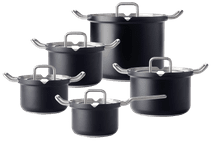 BK-Q-Linair Master Glass Black Cookware Set 5-piece 