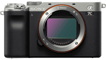 Sony A7C Body Silver Camera with a tiltable screen