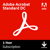 Adobe Acrobat Standard DC 1 Year - Digital Photo and video software