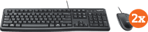 Logitech MK120 Keyboard and Mouse AZERTY 2-Pack 