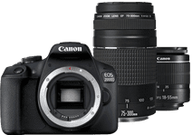 Canon EOS 2000D + EF-S 18-55mm f/3.5-5.6 DC III + EF 75-300mm f/4-5.6 DC III Spiegelreflexcamera