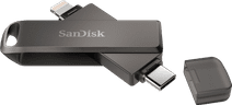 SanDisk iXpand Flash Drive Luxe 128 Go Type-C + Connecteur Lightning Clés USB pour smartphone