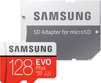 Samsung microSDXC EVO+ 128 GB 100MB/s CL 10 + SD adapter Samsung geheugenkaart