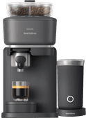 Philips Baristina Bean Swap BAR320/60 Zwart + Melkopschuimer Pistonmachine met bonenmaler
