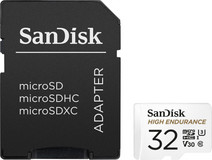 Sandisk Micro SDHC High Endurance 32GB 100MB/s + Adapter MicroSDHC kaart