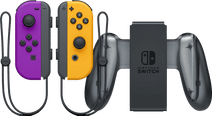 Nintendo Switch Joy-Con set Neon Paars/Neon Oranje + Nintendo Switch Joy-Con Charge Grip 