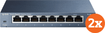 TP-Link TL-SG108 Lot de 2 Commutateur avec 8 ports ethernet