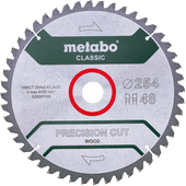 Metabo Lame de Scie Precision Cut Wood 254 x 30 x 1,8 mm 48D Lame de scie Metabo