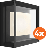 Philips Hue Econic Wandlamp Modern Buiten 4-Pack Slimme buitenverlichting