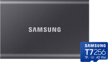 Samsung T7 Portable SSD 4TB Grijs + Samsung MicroSDXC T7 256GB 170MB/s Externe opslag en/of geheugen product(en)