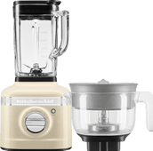 KitchenAid Artisan K400 5KSB4026EAC Almond Cream + Citrus Press Attachment Blender
