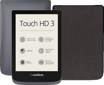 Pocketbook Touch HD 3 Grijs + PocketBook Shell Book Case Zwart E-reader