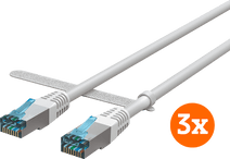 BlueBuilt Netwerkkabel STP CAT6 5 meter Wit 3-Pack UTP of Ethernet kabel