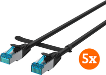 BlueBuilt Network Cable STP CAT6 3m Black 5-pack UTP or Ethernet cable