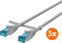 BlueBuilt Network Cable STP CAT6 20 Meters Gray 3-pack UTP or Ethernet cable