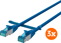 BlueBuilt Netwerkkabel STP CAT6 30 meter Blauw 3-Pack UTP of Ethernet kabel