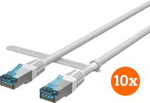 BlueBuilt Netwerkkabel STP CAT6 2 meter grijs 10-Pack UTP of Ethernet kabel