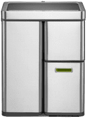 EKO Mirage Plus Sensor 30 + 2x 15L Matte Stainless Steel Trio trash can