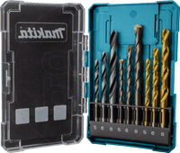 Makita 9-piece Drill Set (stone/wood/metal) 
