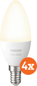 Philips Hue Ampoule bougie White E14 Bluetooth Lot de 4 Douille E14 Phlips HUE