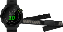 Garmin Forerunner 55 Black + Garmin HRM-DUAL Heart Rate Monitor Chest Strap Black 