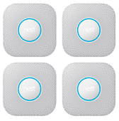 Google Nest Protect V2 Battery 4-Pack Design smoke detector