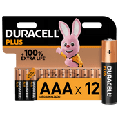 Duracell Alka Plus AAA batteries 12 units Battery