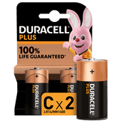 Duracell Alkaline Plus C batteries 2 units 