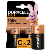 Duracell Piles Alcalines C Plus 2 Pièces Batterie