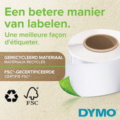 DYMO Authentieke LabelWriter Kleine Naambadge Label Wit (41 mm x 89 mm) Label