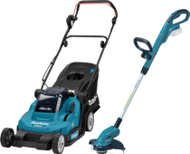 Makita DLM432CT2 + Makita DUR181Z incl. 5,0 Ah accu (2x) Grasmaaier met ecocheques