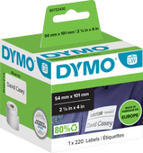 DYMO Authentic LW Large Shipping Lables/Name Badges White (54x101mm) 1 Roll Label