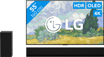 LG OLED55G1RLA (2021) + Soundbar Televisie met televisiebeugel