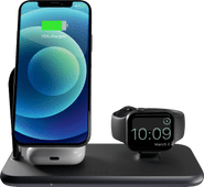 ZENS 3-in-1 Draadloze Oplader 10W met Standaard en MagSafe Magneet Zwart Draadloze oplader voor je smartwatch