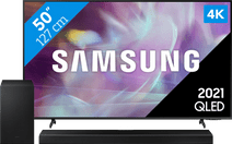 Samsung QLED 50Q64A (2021) + Soundbar Samsung TV of Soundbar sets met korting op installatieservice