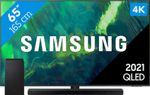 Samsung QLED 65Q74A (2021) + Soundbar Solden 2022 televisie met soundbar deal