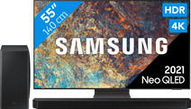 Samsung Neo QLED 55QN92A (2021) + Soundbar Tv voor standaard tv kijken