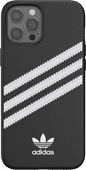 Adidas Apple iPhone 12 Pro Max Back Cover Leer Wit/Zwart Adidas hoesje