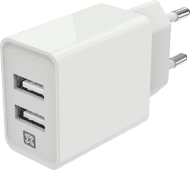 XtremeMac Chargeur avec 2 Ports USB-A 12 W Blanc Chargeur Apple iPhone 13, 12, 11, X, SE (2020) et 8