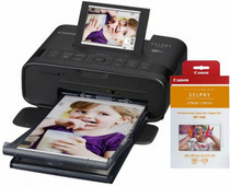 CANON Selphy CP1300 Print Kit (Zwart) met inkt en papierset Pocket printer