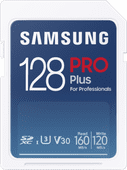 Samsung PRO Plus 128GB, SDXC, UHS-I,U3,160&120MB/s Reads & Writes, FHD&4K UHD, Memory Card Samsung geheugenkaart