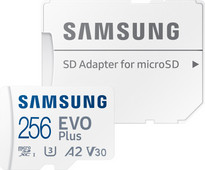 Samsung EVO Plus 256 Go microSDXC + Adaptateur SD Carte mémoire Nintendo Switch